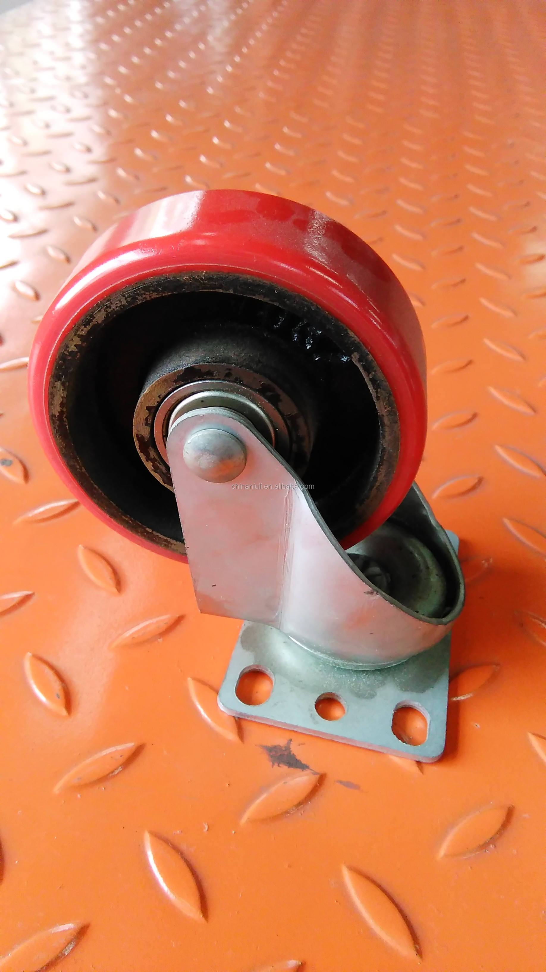 Industrial Truck Hand Cart Trolley Wheels Swivel Plate Heavy Duty PU Caster Camion industriel chariot à main roues roues pivotantes