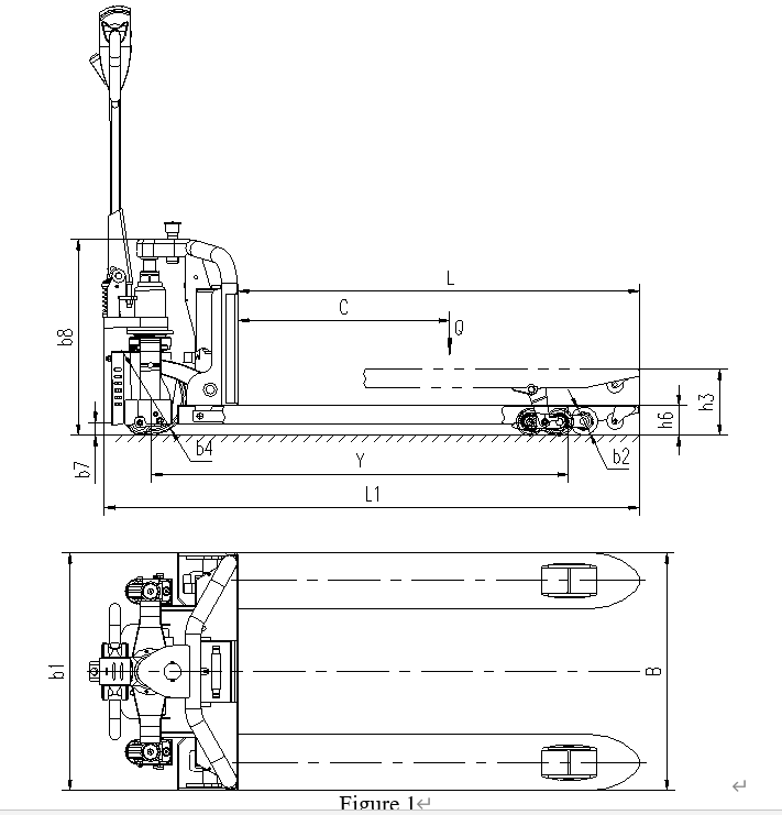 Dibujo de camión de mano de mano eléctrica